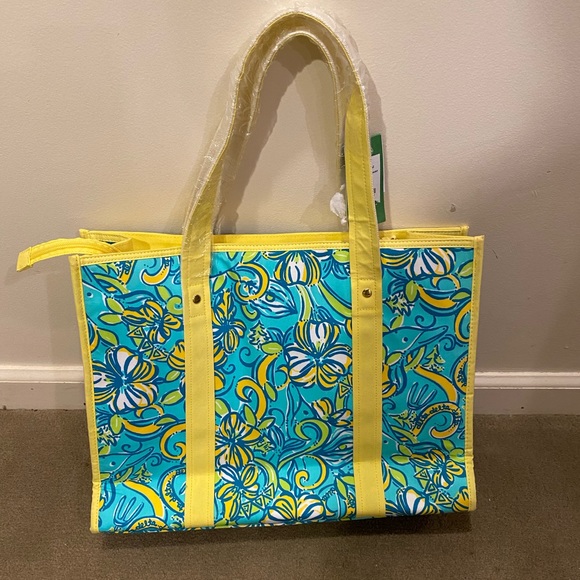 Lilly Pulitzer The Original Tote Bag Shorely Blue Delta - Picture 4 of 4